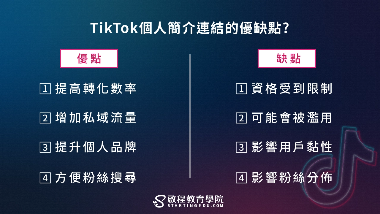 tiktok-link TikTok個人簡介連結的優缺點